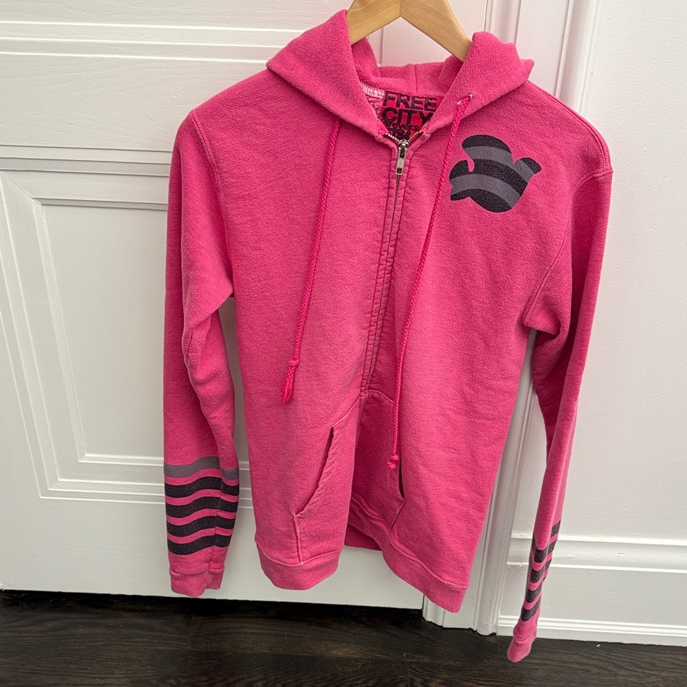 Freecity zip up Hoodie in Pink